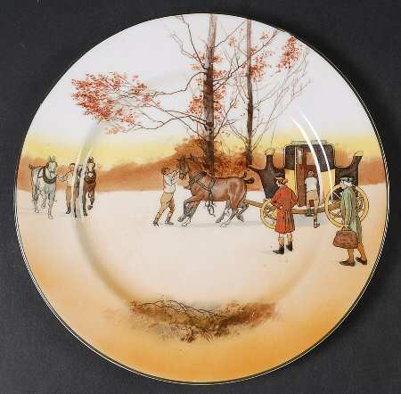 Coaching Days (Smooth, Bone) Luncheon Plate