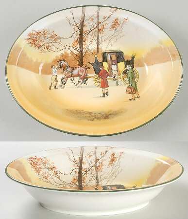 Coaching Days (Smooth, Bone) 9" Oval Vegetable Bowl