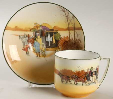 Coaching Days (Smooth, Bone) Flat Cup & Saucer Set