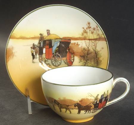Coaching Days (Smooth, Bone) Flat Cup & Saucer Set