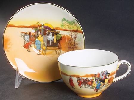 Coaching Days (Smooth, Bone) Flat Cup & Saucer Set