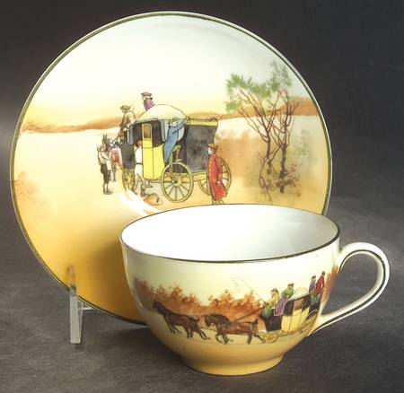 Coaching Days (Smooth, Bone) Flat Cup & Saucer Set