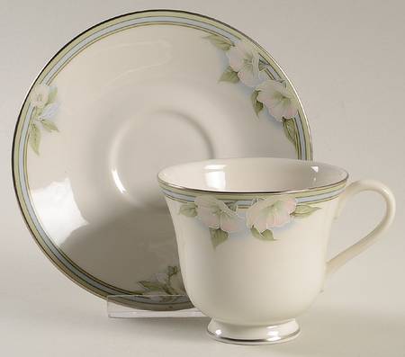 Contentment Footed Cup & Saucer Set