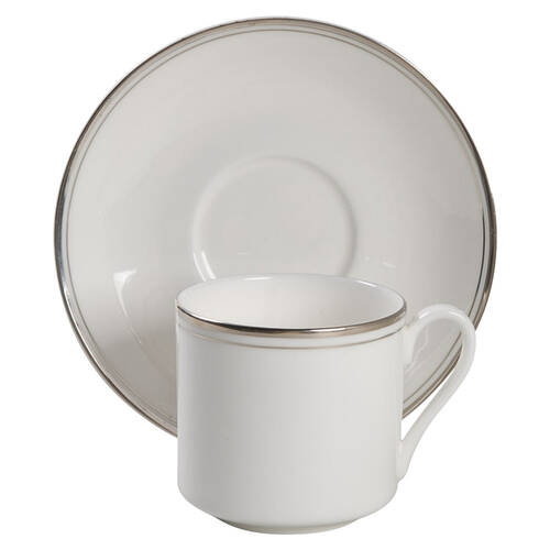 Concord Platinum (Concord Shape) Flat Demitasse Cup & Saucer Set