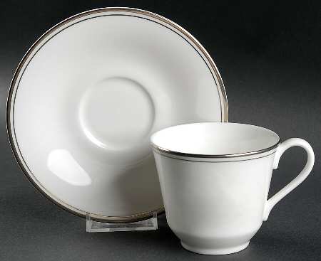 Concord Platinum (Concord Shape) Flat Cup & Saucer Set