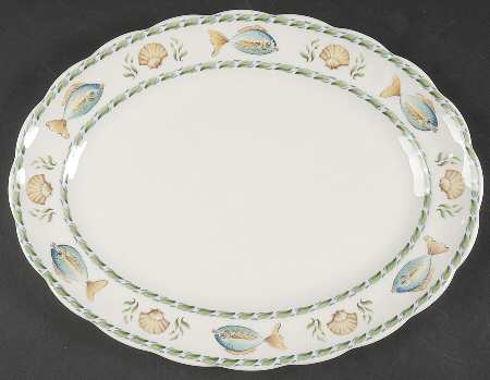 Coral Reef 13" Oval Serving Platter