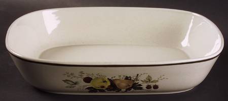 Cornwall (Rim, Double Green Trim) Oval Roaster