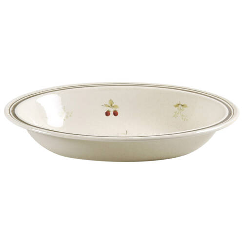 Cornwall (Rim, Double Green Trim) 10" Oval Vegetable Bowl by Royal Doulton