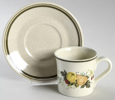 Cornwall (Rim, Double Green Trim) Flat Demitasse Cup & Saucer Set