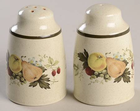 Cornwall (Rim, Double Green Trim) Salt & Pepper Set