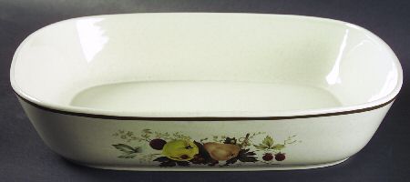 Cornwall (Rim, Double Green Trim) 11" Oblong Roaster