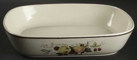 Cornwall (Rim, Double Green Trim) 10'' Oblong Roaster