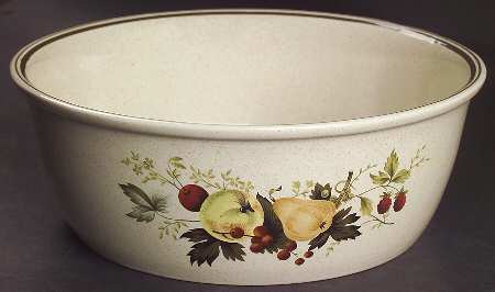 Cornwall (Rim, Double Green Trim) 9" Salad Serving Bowl