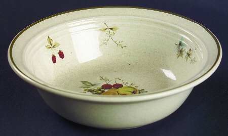 Cornwall (Coupe, Single Line Green Trim) Rim Fruit/Dessert (Sauce) Bowl