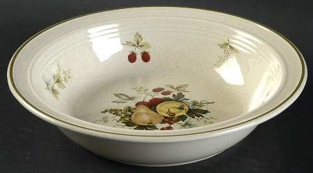 Cornwall (Coupe, Single Line Green Trim) Rim Soup Bowl