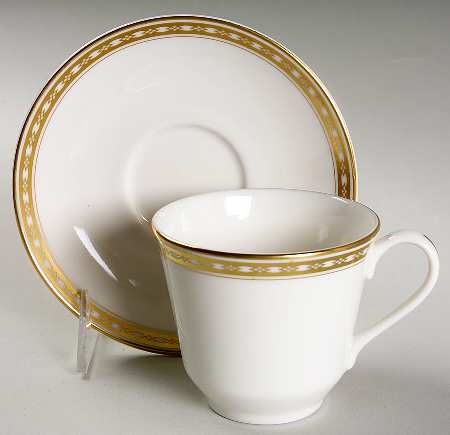Cotillion Flat Cup & Saucer Set