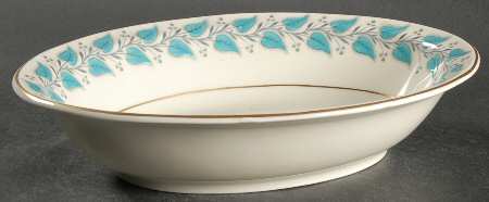 Coventry Blue Turquoise 10" Oval Vegetable Bowl