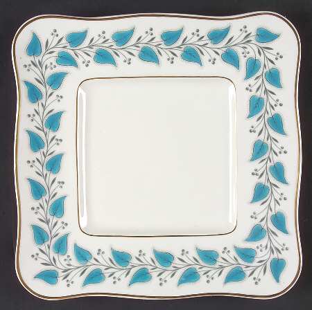 Coventry Blue Turquoise Square Cake Plate