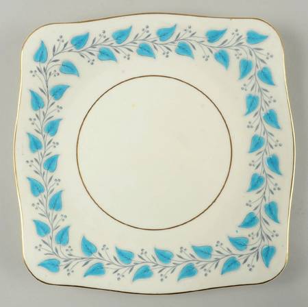 Coventry Blue Turquoise 9" Square Cake Plate