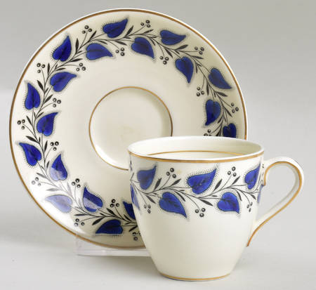 Coventry Navy Blue Flat Demitasse Cup & Saucer Set