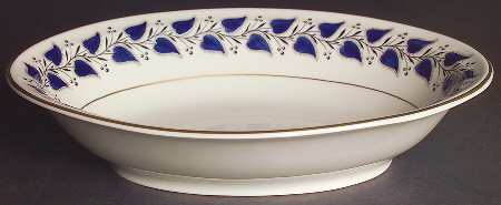 Coventry Navy Blue 10" Oval Vegetable Bowl
