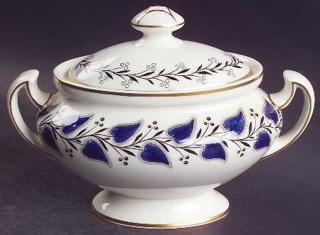 Coventry Navy Blue Sugar Bowl & Lid