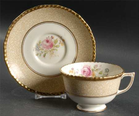 Curnock Rose Footed Cup & Saucer Set