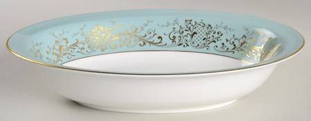 Delamerie Turquoise 10" Oval Vegetable Bowl