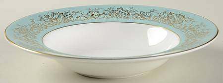 Delamerie Turquoise Rim Soup Bowl