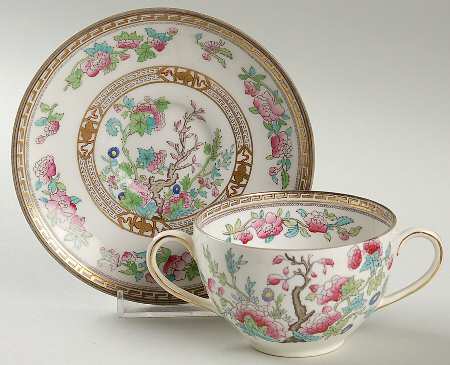 Dresden Flat Bouillon Cup & Saucer