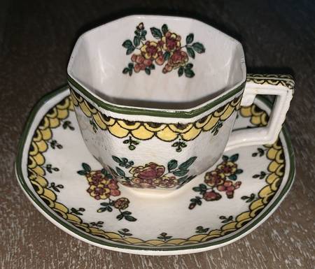 Duesbury Flat Demitasse Cup & Saucer Set