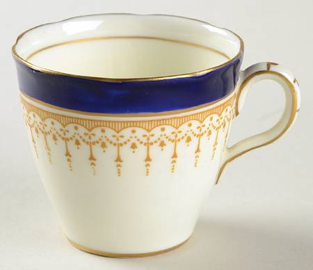 Duke of York Blue (No Rose Center) Flat Demitasse Cup