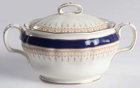 Duke of York Blue (No Rose Center) Sugar Bowl & Lid