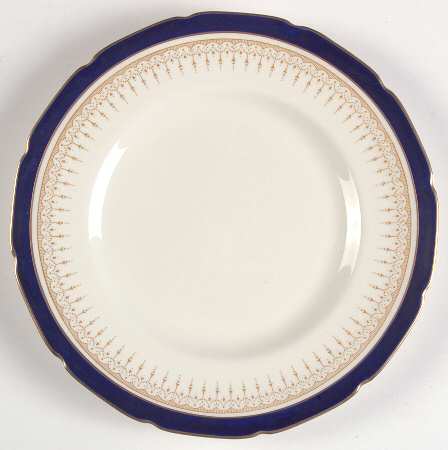 Duke of York Blue (No Rose Center) Luncheon Plate