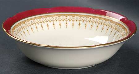 Duke of York Maroon (V1681, Scalloped) Coupe Cereal Bowl