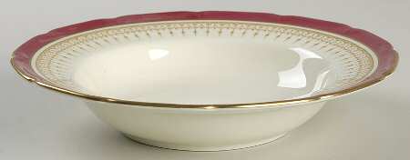 Duke of York Maroon (V1681, Scalloped) Rim Soup Bowl