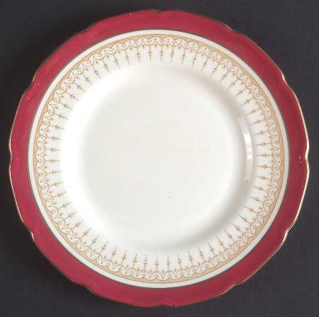 Duke of York Maroon (V1681, Scalloped) Bread & Butter Plate