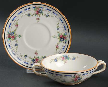 E10000 Flat Cream Soup Bowl & Saucer Set