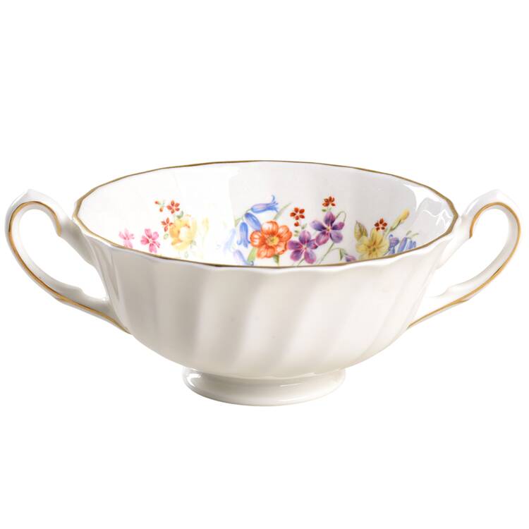 Easter Morn Footed Cream Soup Bowl