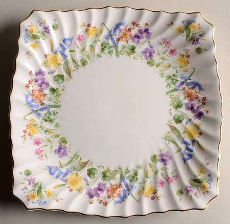 Easter Morn Square Cake Plate