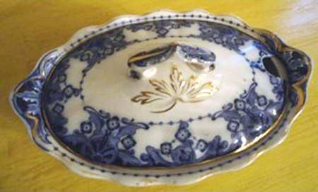Egerton (Flow Blue) Tureen &  Lid