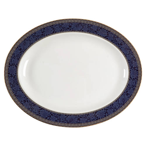 English Brocade 13" Oval Serving Platter