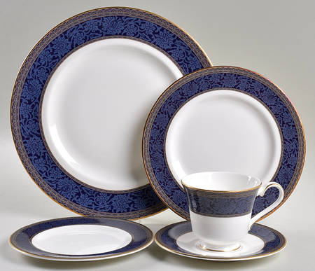 English Brocade 5 Piece Place Setting