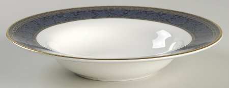 English Brocade Rim Soup Bowl