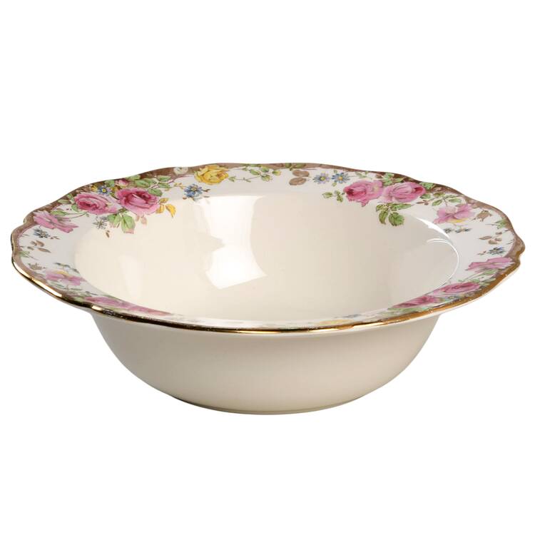 English Rose Round Vegetable No Lid