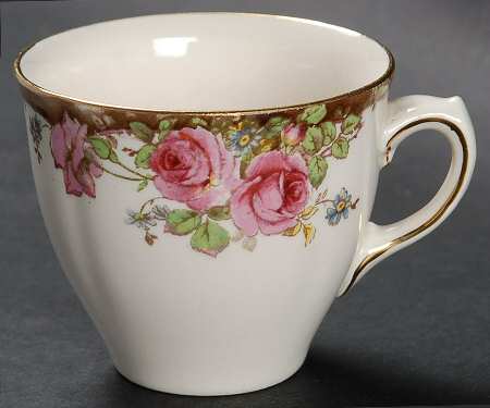 English Rose Flat Demitasse Cup