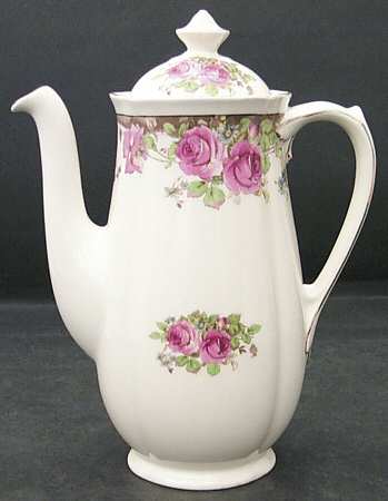 English Rose Coffee Pot & Lid