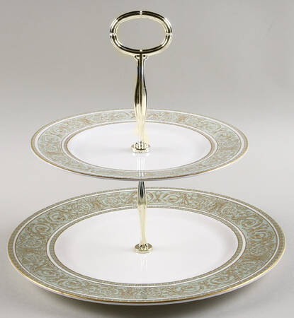 English Renaissance 6 5/8"-10"  2 Tiered Serving Tray (Dp, Sp) HC