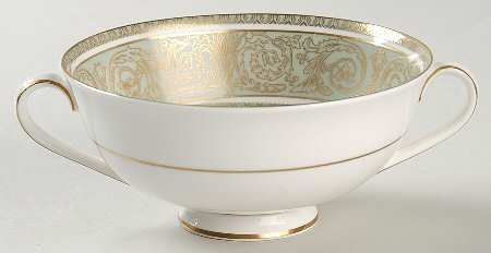 English Renaissance Footed Cream Soup Bowl