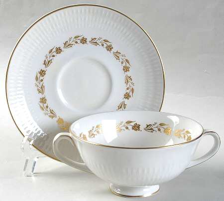 Fairfax Footed Cream Soup Bowl & Saucer Set